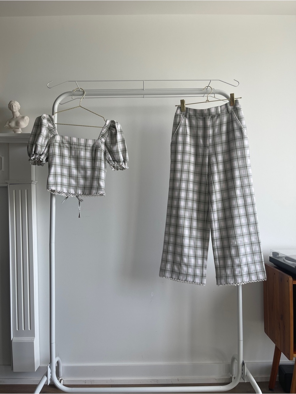 Petite Studio Plaid Two-Piece Set